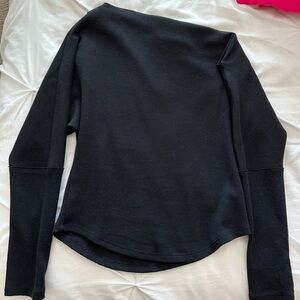 Free People Black Long Sleeve Top